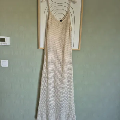 Robe en maille crème 